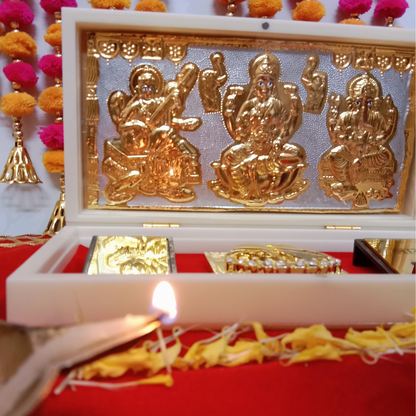 Laxmi Ganesh Saraswati Mini Pooja Box