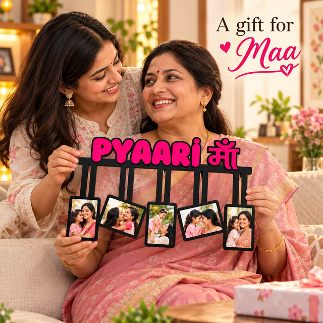 MOM Wall Hanging Frame with 5 Pictures
