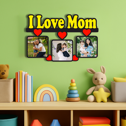 MOM Wall Hanging with 3 Pictures