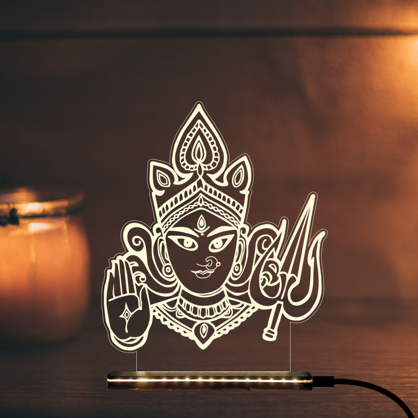 Maa Durga LED Gleam Art