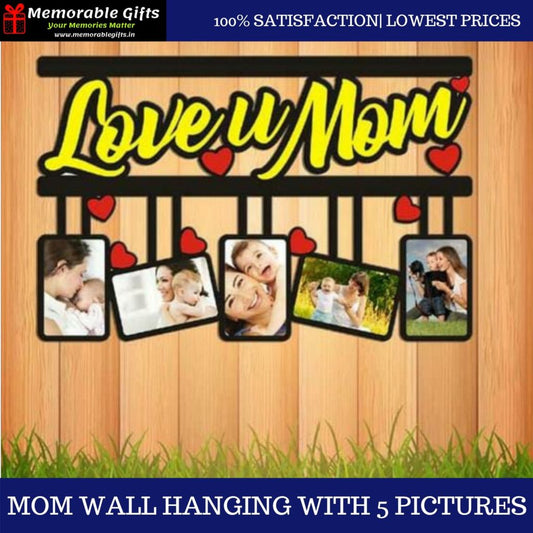 MOM Wall Hanging with 5 Pictures