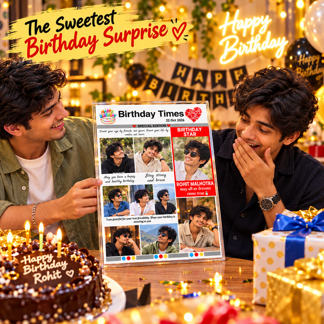 Personalised Newspaper For Birthdays (Laminated)