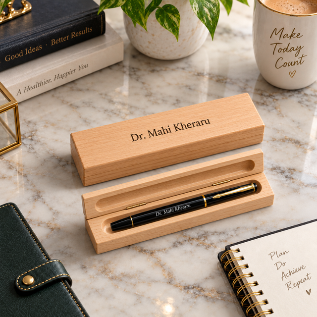 Pen with wooden Box