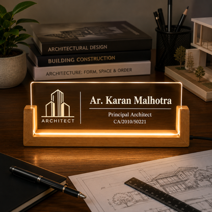 Giftiliya Personalized LED Desk Name Plate