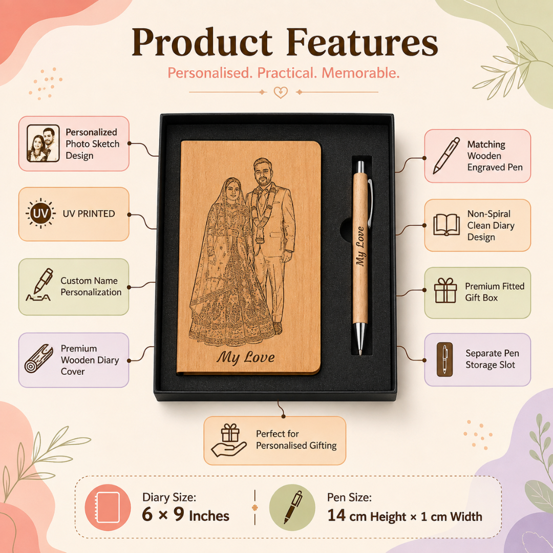 Personalized Diary with pen combo