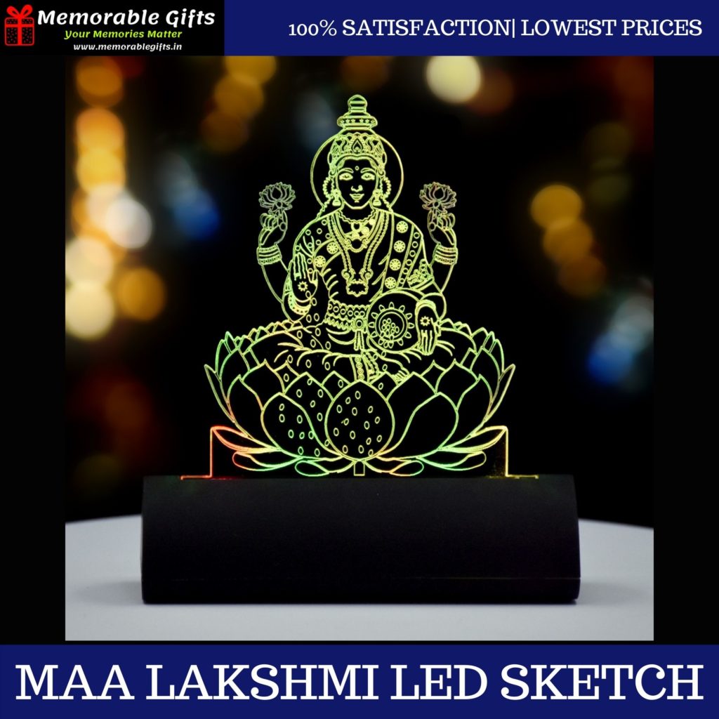 Maa Lakshmi LED Sketch