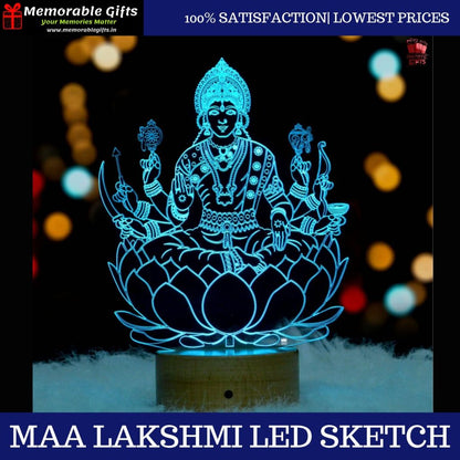 Maa Lakshmi LED Sketch