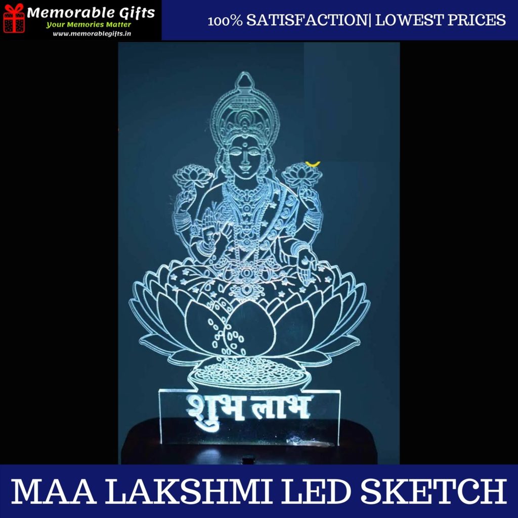 Maa Lakshmi LED Sketch