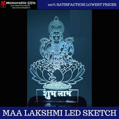 Maa Lakshmi LED Sketch