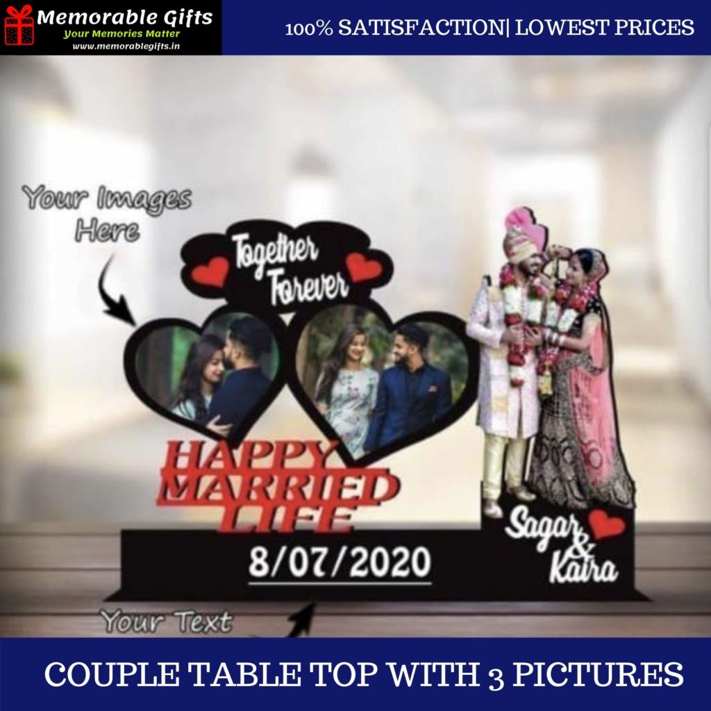 Couple Table Top With 3 Pictures