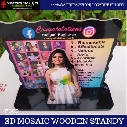 3D Mosaic Wooden Standy