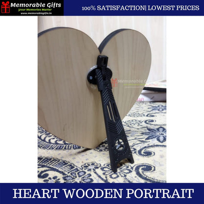 Heart Wooden Portrait