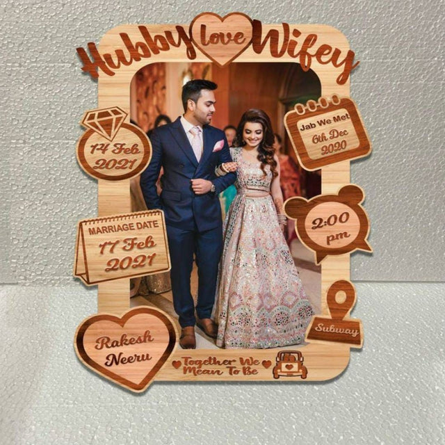 Giftiliya Hubby Wifey Frame