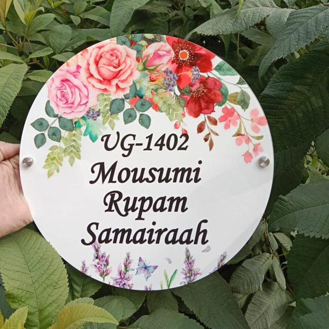 Floral Designer Name Plate