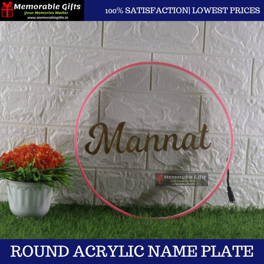 Round Acrylic Name Plate