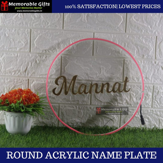 Round Acrylic Name Plate