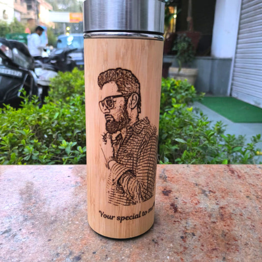 Giftiliya Bamboo Sketch Bottle