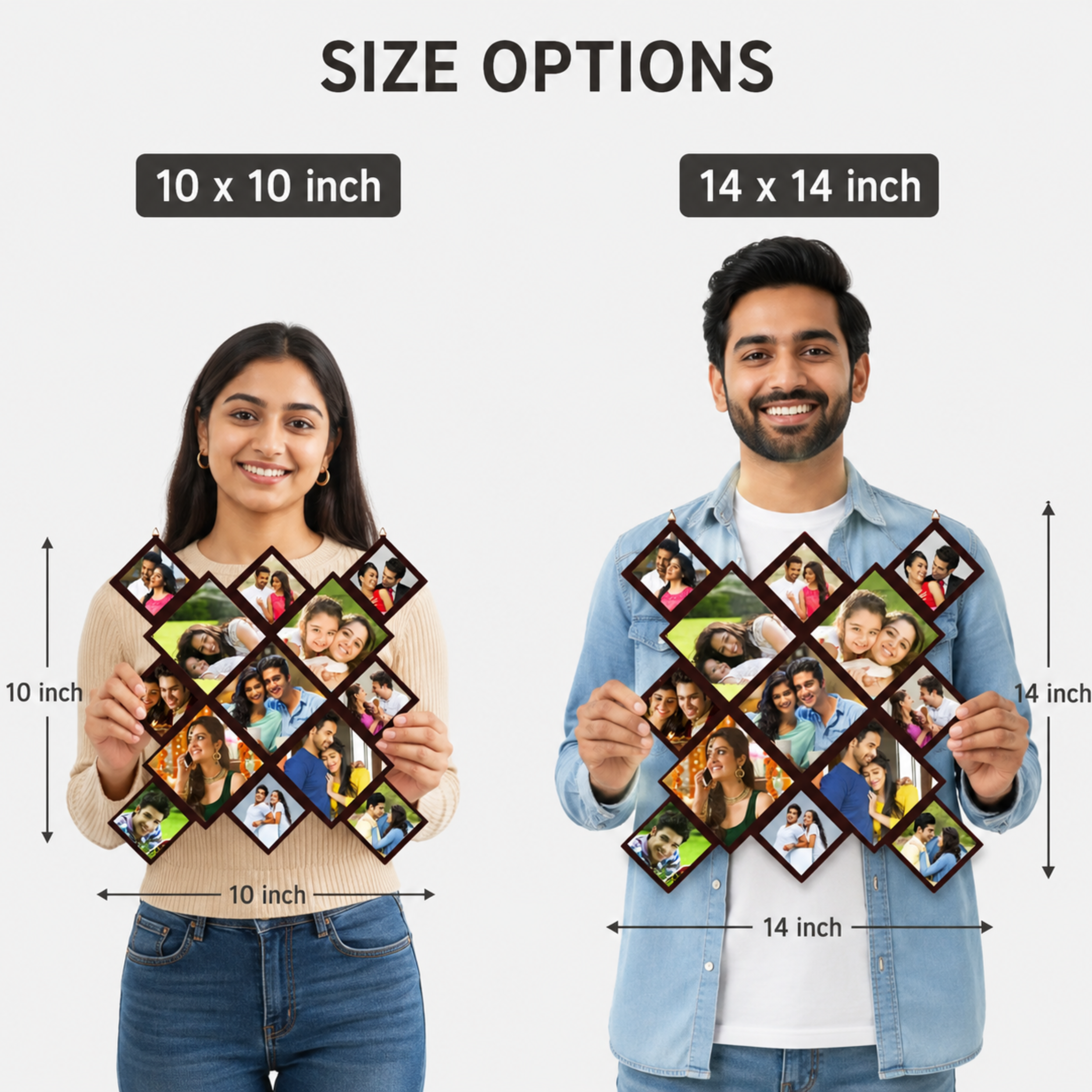 13 PICTURES WOODEN WALL HANGING