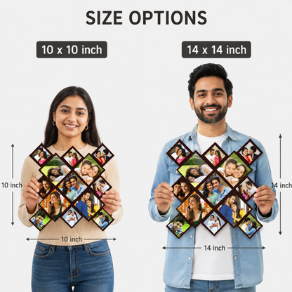13 PICTURES WOODEN WALL HANGING