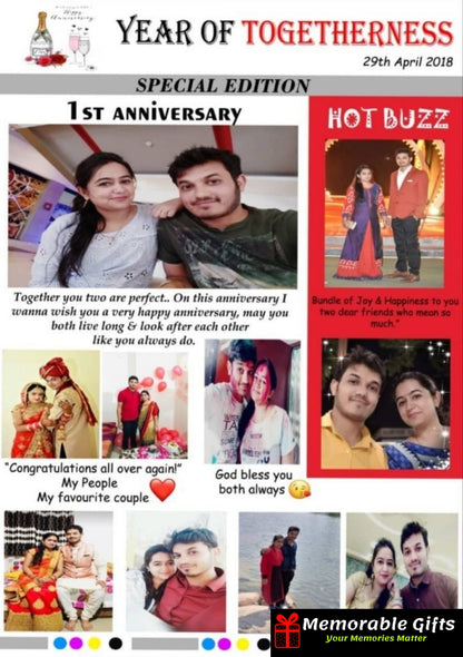 Personalised Newspaper For Valentine's Day ( Laminated )