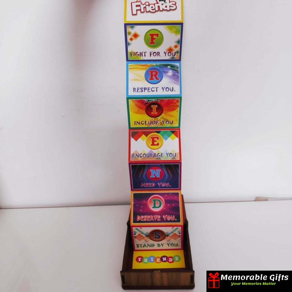 Good Friends Wooden Box With Friendship bottle