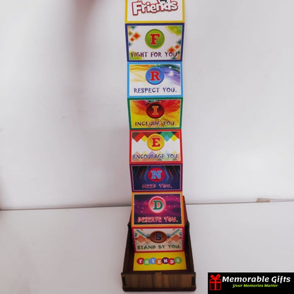 Good Friends Wooden Box With Friendship bottle