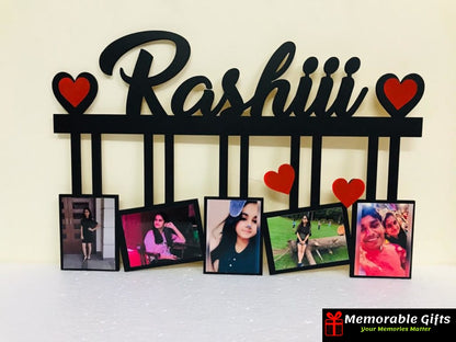 Giftiliya Wooden Wall Hanging With 5 Pictures