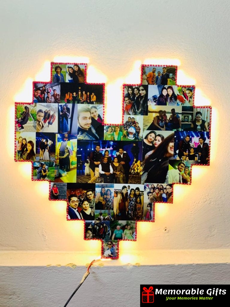 Heart picture frame 69 pictures 18*18 inches