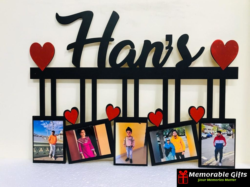 Giftiliya Wooden Wall Hanging With 5 Pictures