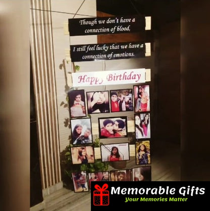 Wooden Handmade Photo Wall Hanging