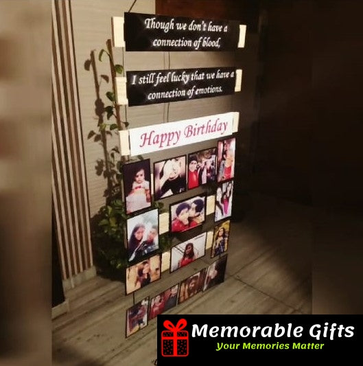 Wooden Handmade Photo Wall Hanging