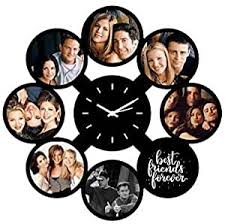 Circular Wall Clock with 8 Pictures