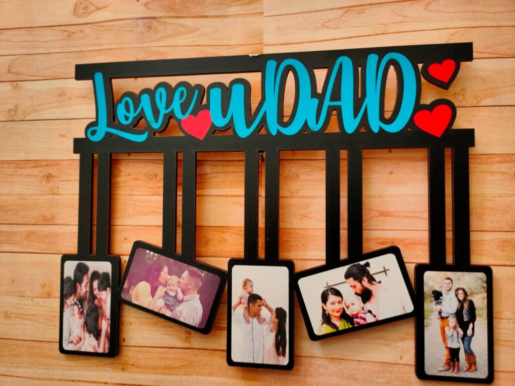 Lovely Dad Wall Hanging With 5 Pictures