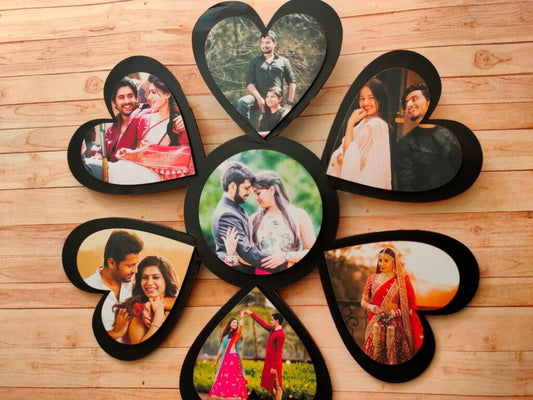 Wall Hanging with 6 Hearts And a Circle