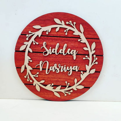 Customised Vintage Name Plate