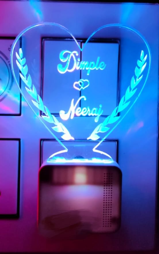 SMALL ACRYLIC CUSTOMIZED LED PLUG-IN LAMP