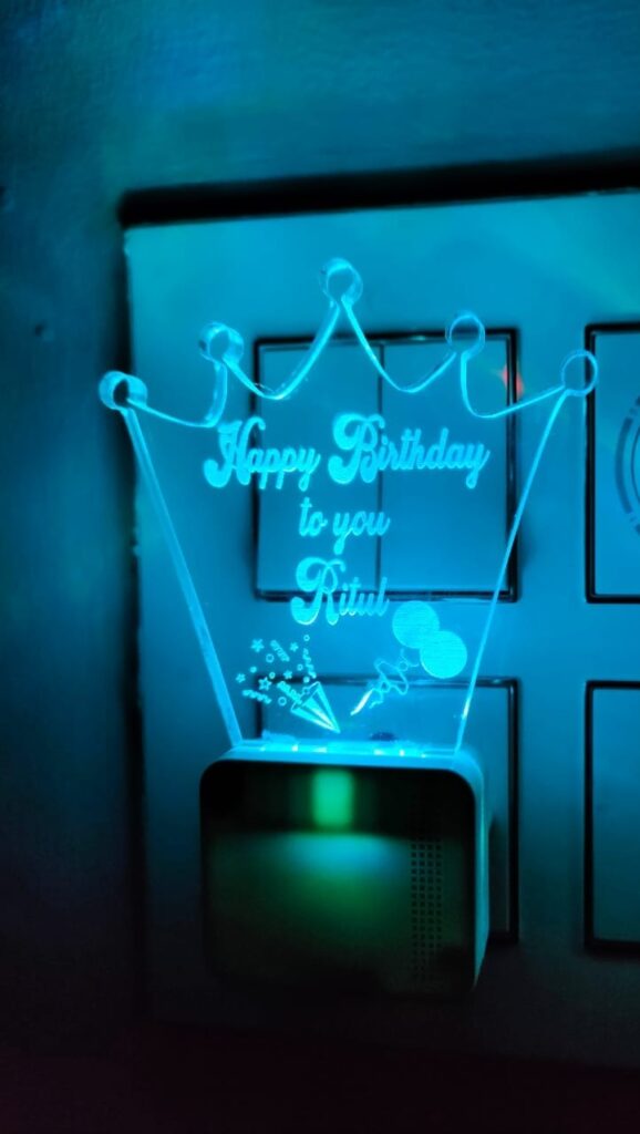 SMALL ACRYLIC CUSTOMIZED LED PLUG-IN LAMP