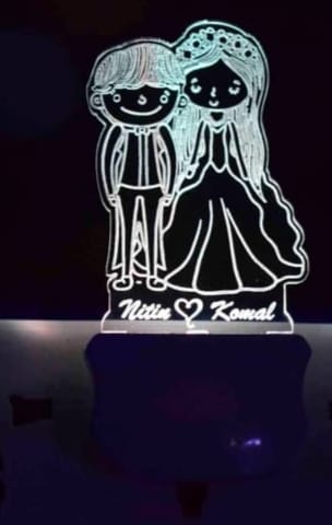 SMALL ACRYLIC CUSTOMIZED LED PLUG-IN LAMP