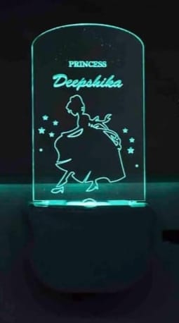 SMALL ACRYLIC CUSTOMIZED LED PLUG-IN LAMP