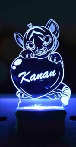 SMALL ACRYLIC CUSTOMIZED LED PLUG-IN LAMP
