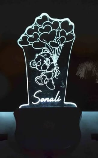 SMALL ACRYLIC CUSTOMIZED LED PLUG-IN LAMP