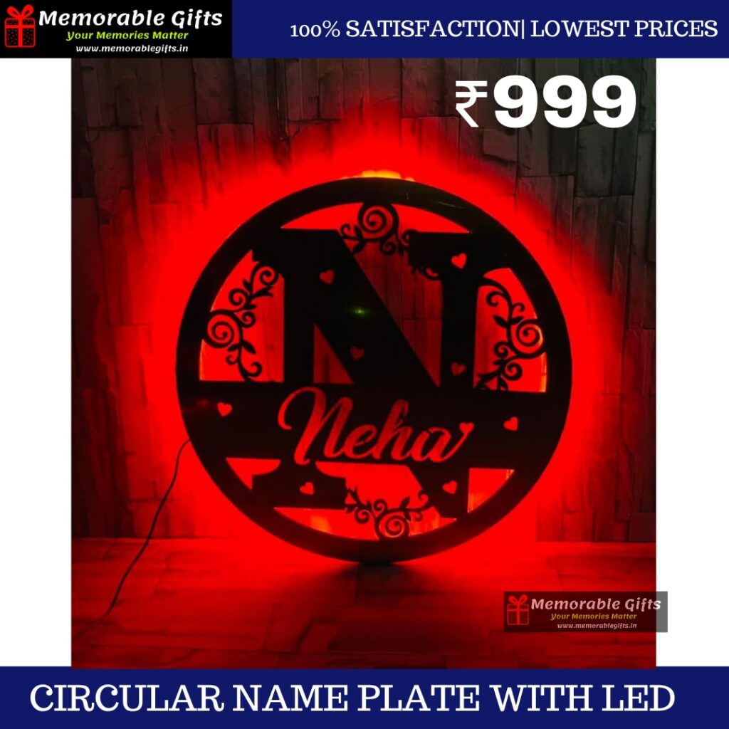 Circular Name Plate With LED
