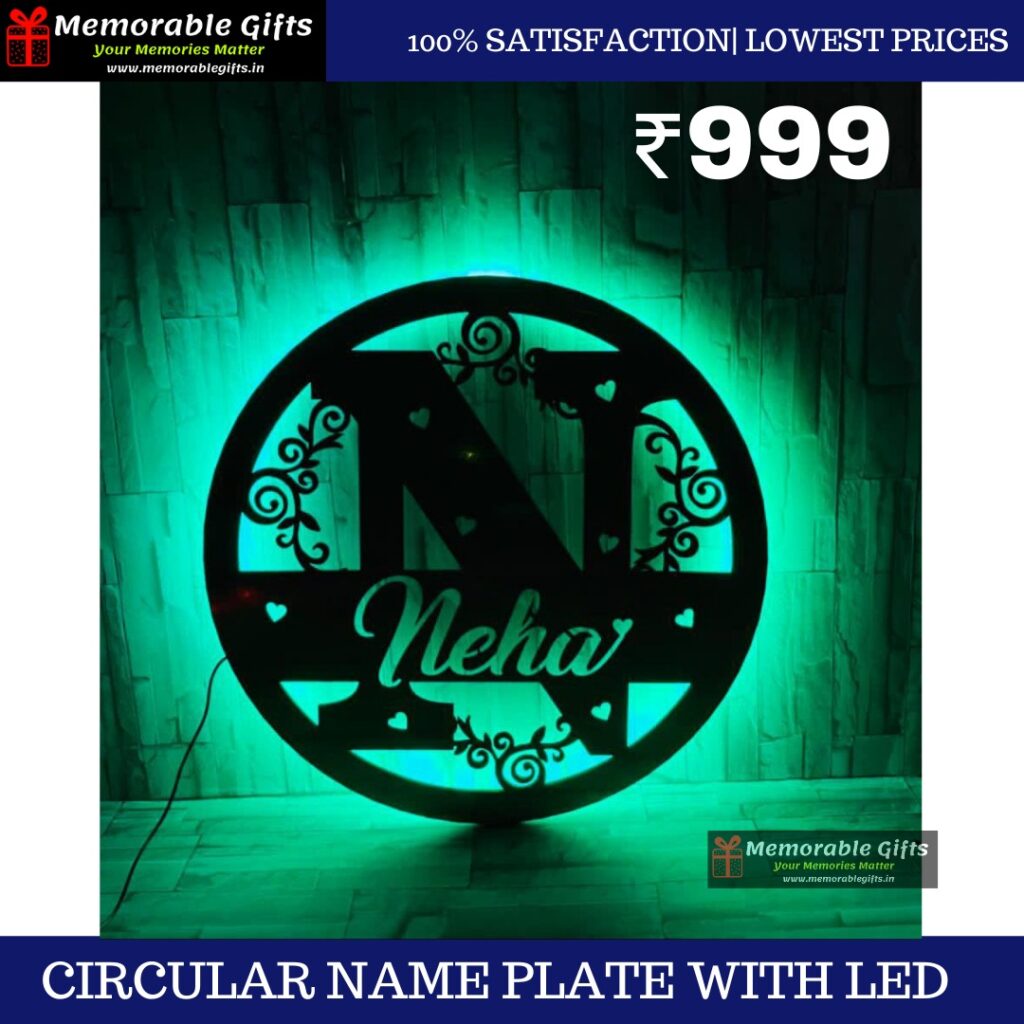 Circular Name Plate With LED