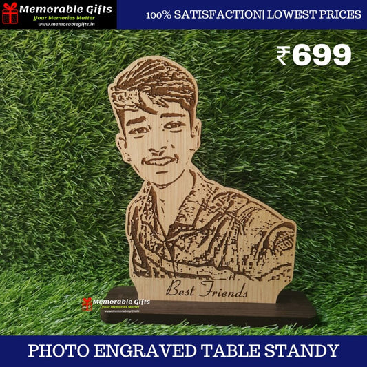 Photo Engraved Table Standy