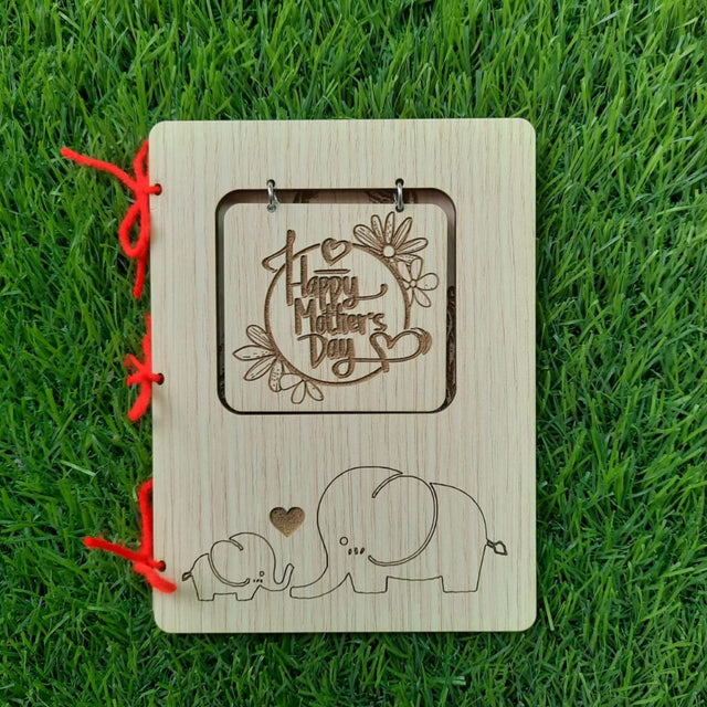 Wooden mother's day Greeting card
