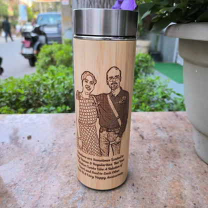 Giftiliya Bamboo Sketch Bottle
