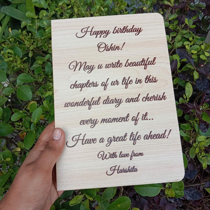 CUSTOMIZED WOODEN DIARY