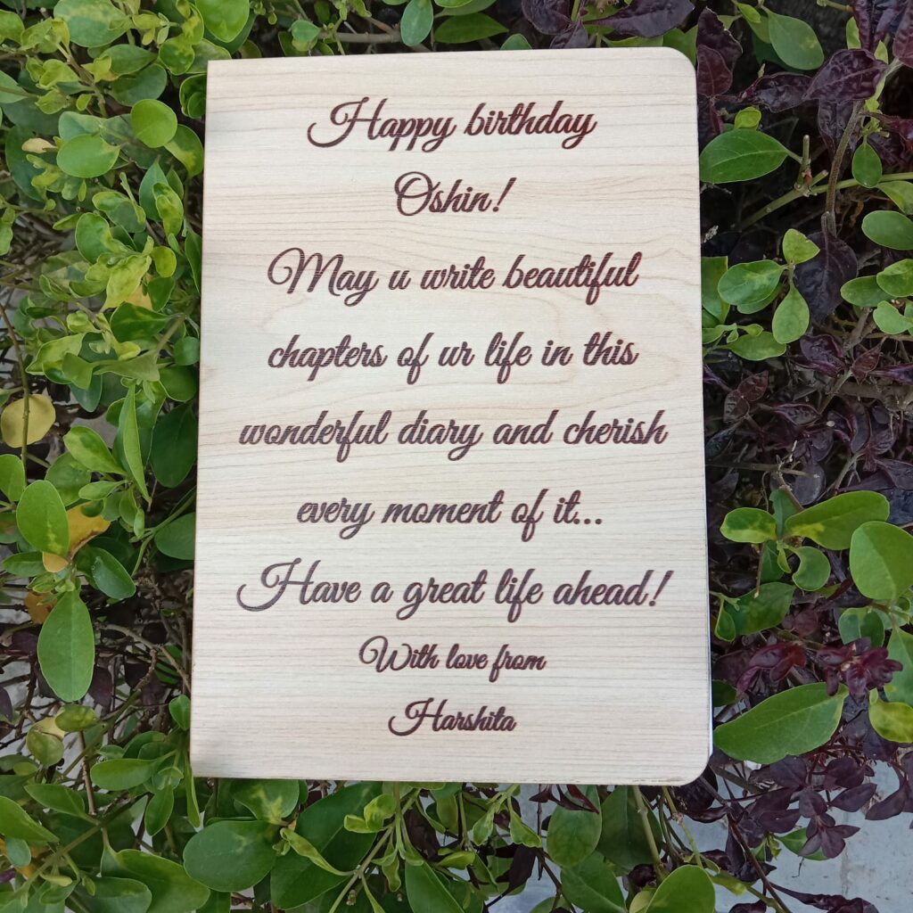 CUSTOMIZED WOODEN DIARY