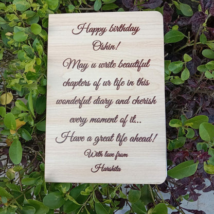 CUSTOMIZED WOODEN DIARY