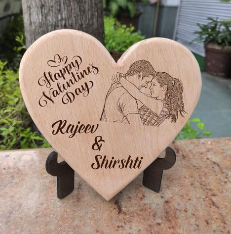 Giftiliya Heart Wooden Portrait